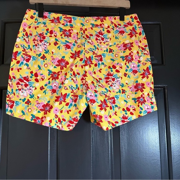 J Crew Shorts Womens Sz 2 Floral Cotton Red Green Yellow Pink Multicolor (e5 - Picture 3 of 10